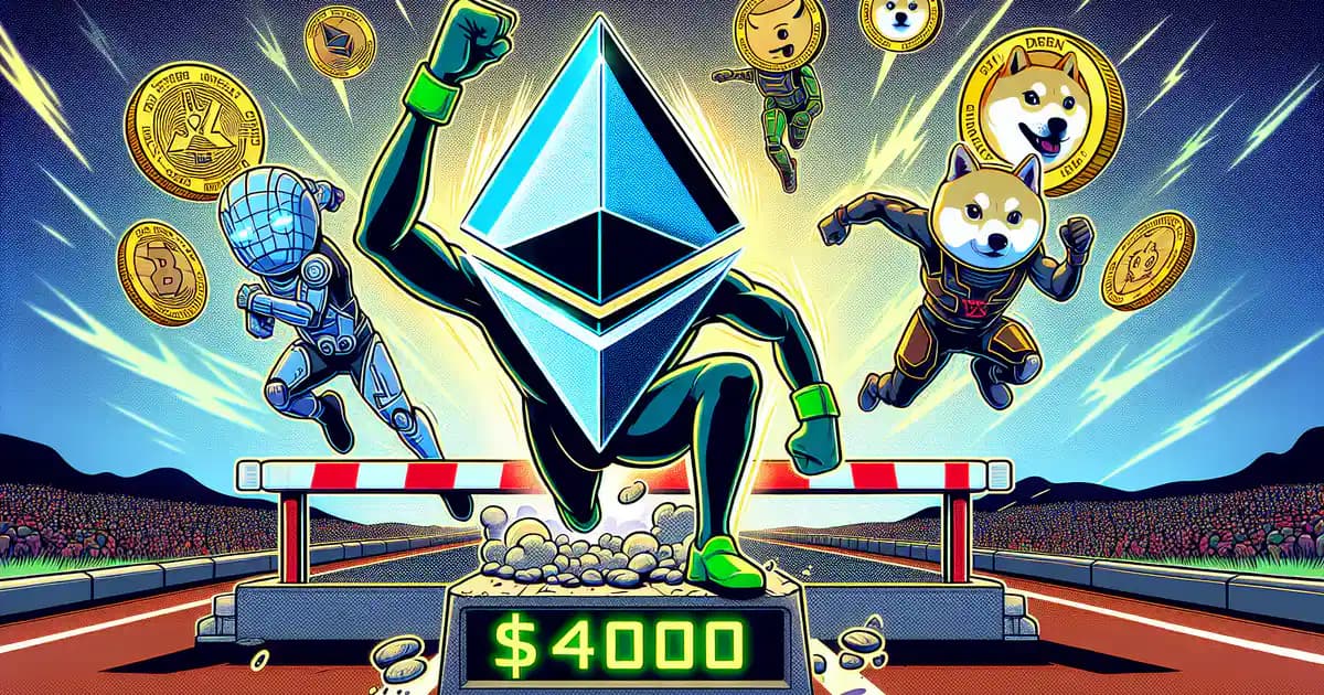 Ethereum Gains Momentum Towards $4,000 as XRP and DOGE Face Challenges