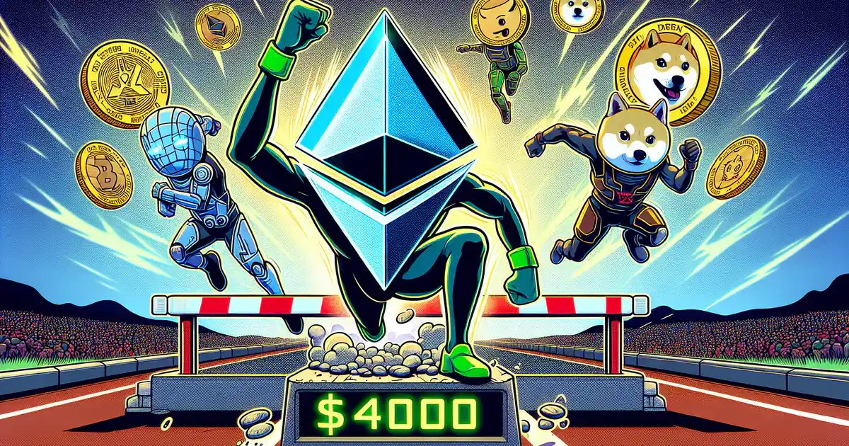 Ethereum Gains Momentum Towards $4,000 as XRP and DOGE Face Challenges